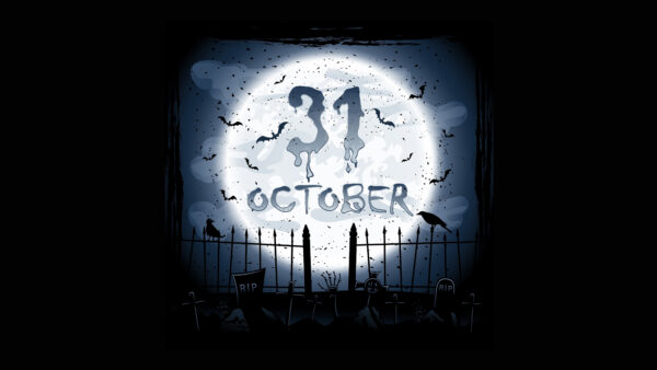 Wallpaper Night, October, Moon, Fence, Halloween, Desktop