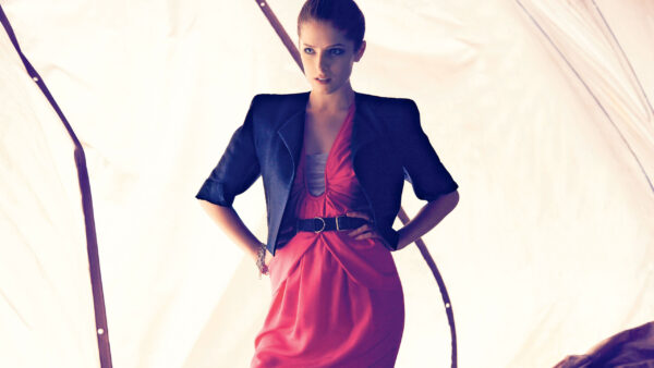 Wallpaper Wearing, Anna, Kendrick, Small, Desktop, Coat, And, Red, Blue, Frock