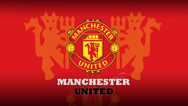 Wallpaper United, Logo, Red, Background, Manchester