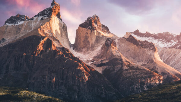 Wallpaper White, Brown, Daytime, Under, Rock, Blue, Mountains, Sky, Mountain, During, Clouds