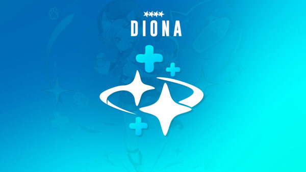 Wallpaper Background, Genshin, Blue, Impact, Diona, Logo