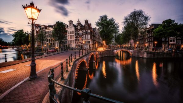 Wallpaper Buildings, Amsterdam, Travel, Bridge, Canal, Desktop, Dock, Near, Netherlands
