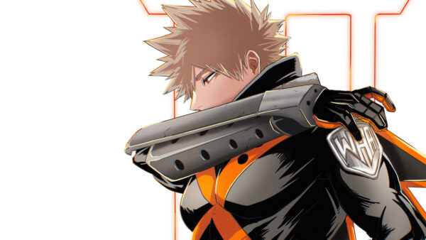 Wallpaper WhiteBackground, Katsuki, Hero, Academia, Bakugou