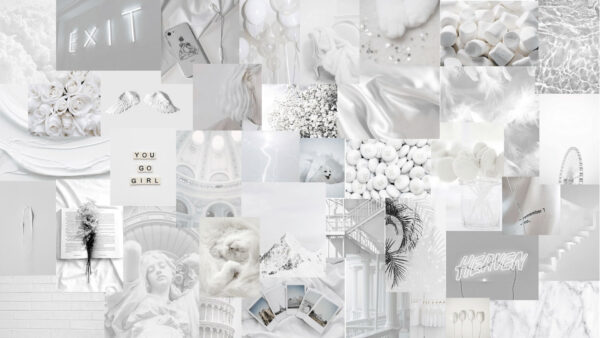 Wallpaper Aesthetic, White, Photo, Collage