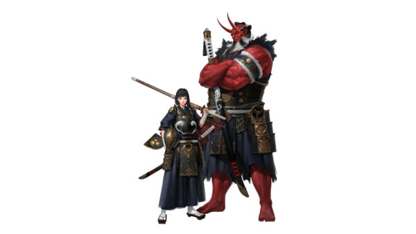 Wallpaper Girl, Demon, Warrior, Sword, Samurai