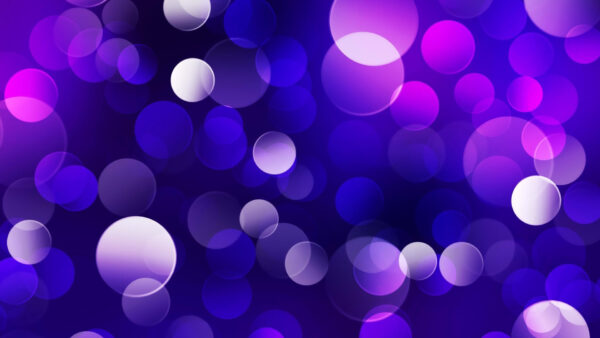 Wallpaper Bokeh, Blue, Abstract, Desktop, Purple