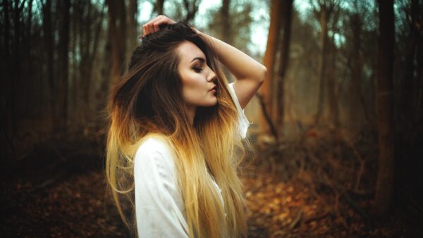 Wallpaper Girls, Model, Side, Background, Girl, Photography, Wearing, View, Desktop, Dress, Forest, White