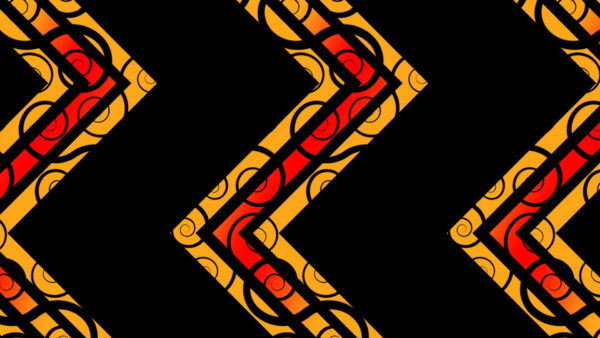 Wallpaper Geometry, Yellow, Zigzag, And, Red, Shapes, Abstract, Desktop