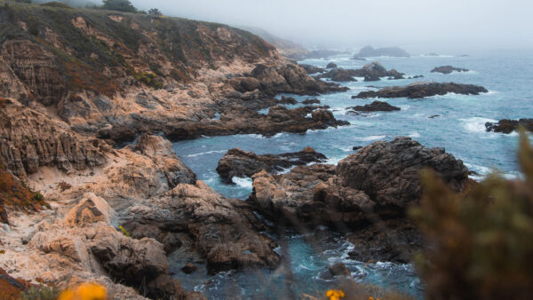 Wallpaper Sea, Nature, Rocks, Mountains, Waves, Desktop, Mobile, Coast