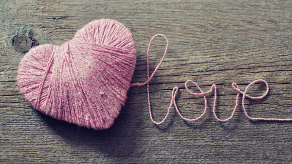 Wallpaper Heart, Word, Table, Valentines, Pink, Thread, Love, With