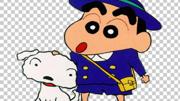 Wallpaper White, Dog, Dress, Shinchan, Beside, Blue