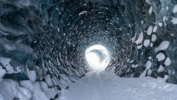 Wallpaper Nature, Snow, Tunnel, Cave, Ice