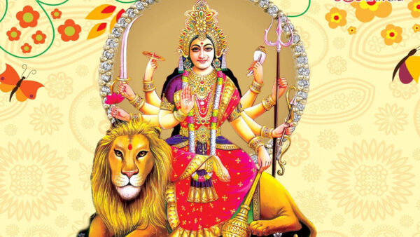 Wallpaper Durga, Lion, Lord, Beautiful