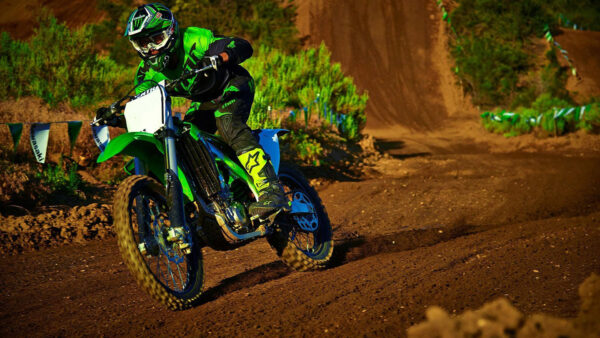 Wallpaper Green, Sand, Dirt, Bike