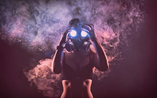 Wallpaper Gas, Hot, Girl, Mask