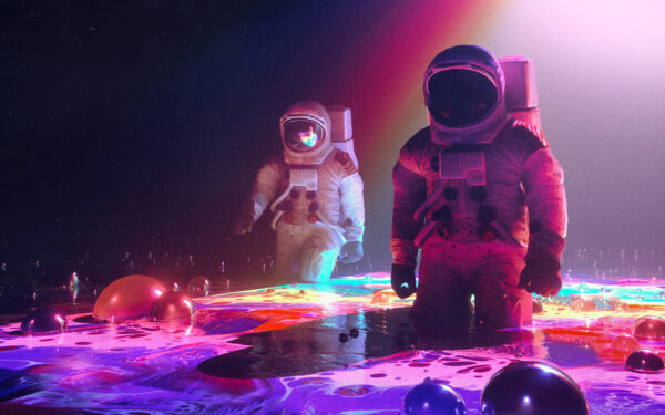 Wallpaper Astronauts, Neon