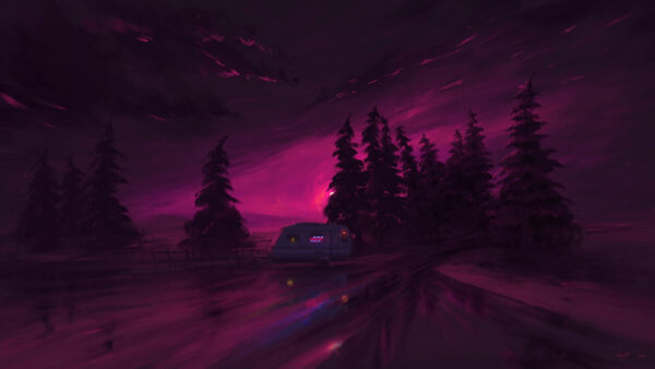 Wallpaper Night, Desktop, Purple, Artistic