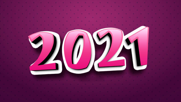 Wallpaper New, Year, 2021, Background, Pink, Happy