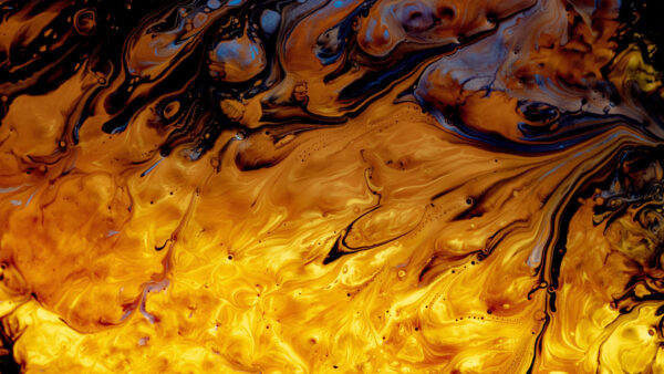 Wallpaper Abstract, Desktop, Yellow, Paint, Stains, Mobile, Abstraction, Black