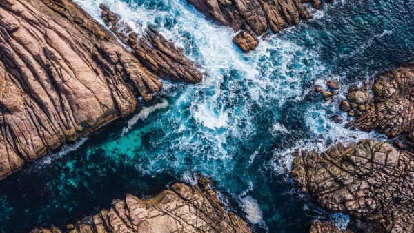 Wallpaper River, Rocks, Between, Nature