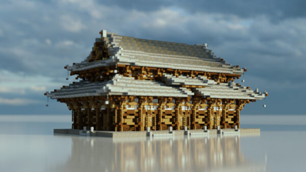 Wallpaper Temple, Buddhist, Japan, Minecraft, Wooden