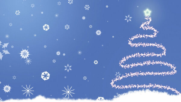 Wallpaper Desktop, Stars, Snowflake, Christmas