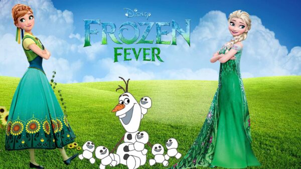 Wallpaper Elsa, Olaf, Anna, Frozen, Fever