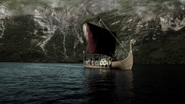 Wallpaper Viking, Boat