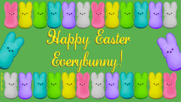 Wallpaper Marshmallows, Happy, Everybunny, Easter