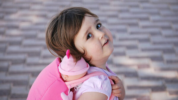 Wallpaper Blur, Pink, Light, Background, Wearing, Baby, Child, Dress, Standing, Girl, Cute