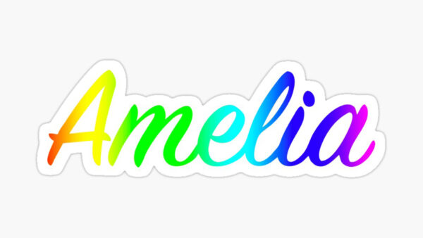 Wallpaper Word, Amelia, Background, Colorful, White