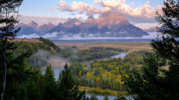 Wallpaper Nature, Landscape, River, Mountain, Mobile, And, Forest, Desktop