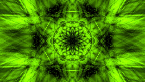 Wallpaper Green, Pattern, Trippy, Black, Flower, Desktop, Mobile, Abstraction, Fractal