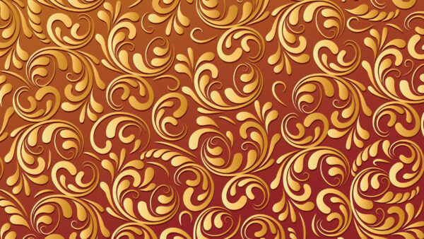 Wallpaper Brown, Abstract, Floral, Paint, Art, Yellow
