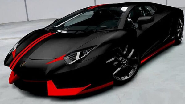 Wallpaper Car, Black, Red, Lamborghini