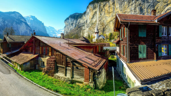 Wallpaper Travel, Village, Switzerland, Lauterbrunnen
