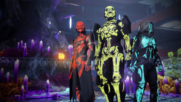 Wallpaper Red, And, With, Shadowkeep, Yellow, Destiny, Desktop, Green, Colored, Skeletal, Fighters, Dress, Games