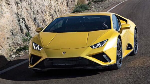 Wallpaper Yellow, Car, Road, Lamborghini