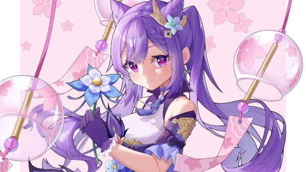 Wallpaper Keqing, Genshin, Impact