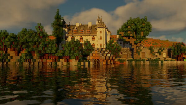 Wallpaper Castle, Hallstatt, Minecraft