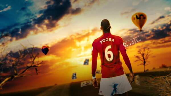 Wallpaper Manchester, Paul, White, Red, Sports, F.C, Pogba, Dress, Backside, United, Wearing