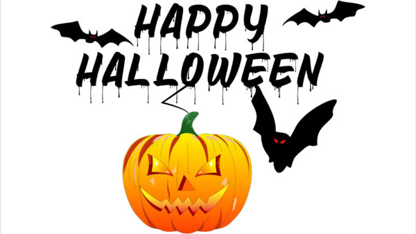 Wallpaper Face, Halloween, Happy, Background, White, Bats, Red, Eyes, Pumpkin