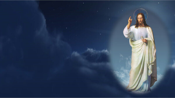 Wallpaper Jesus, With, Clouds, Blue, Sky, Christ, Stars, Background, And, Desktop