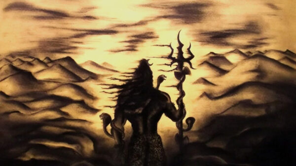 Wallpaper Shiva, Art, Bholenath, Sand