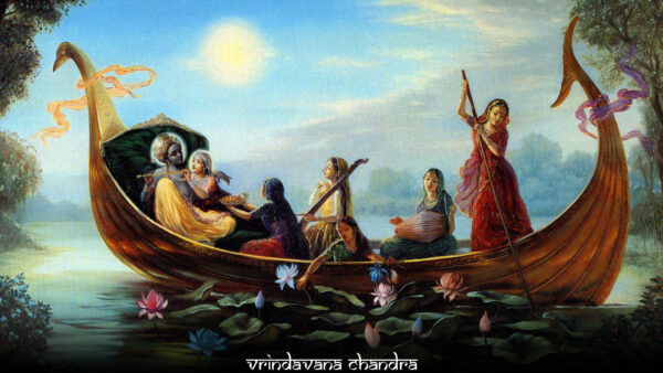 Wallpaper Krishna, Painting, Lord, Art, Desktop, Boat