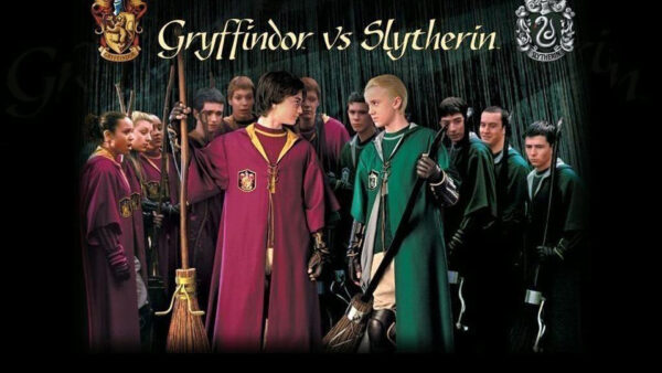 Wallpaper Wearing, Draco, Magin, With, Desktop, Dress, Broom, Standing, Malfoy, Green