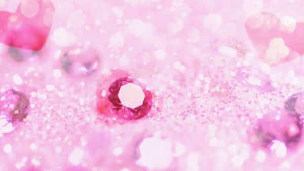 Wallpaper Pink, Desktop, Heart, Stones, Shape, Background, Glittering