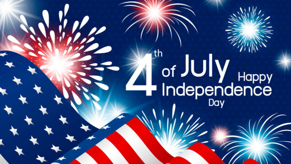 Wallpaper Happy, Day, Colorful, July, Independence, Fireworks, 4th