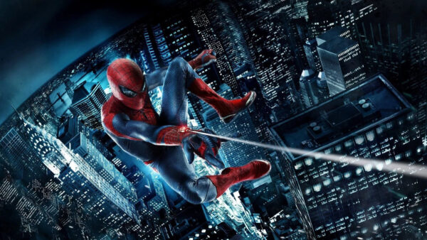 Wallpaper Top, Buildings, Flying, Spiderman