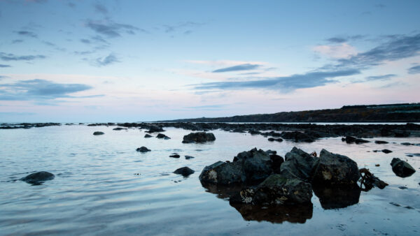 Wallpaper Mobile, Water, Clouds, Stones, Black, Desktop, Under, Sea, Coast, Sky, Blue, Ocean